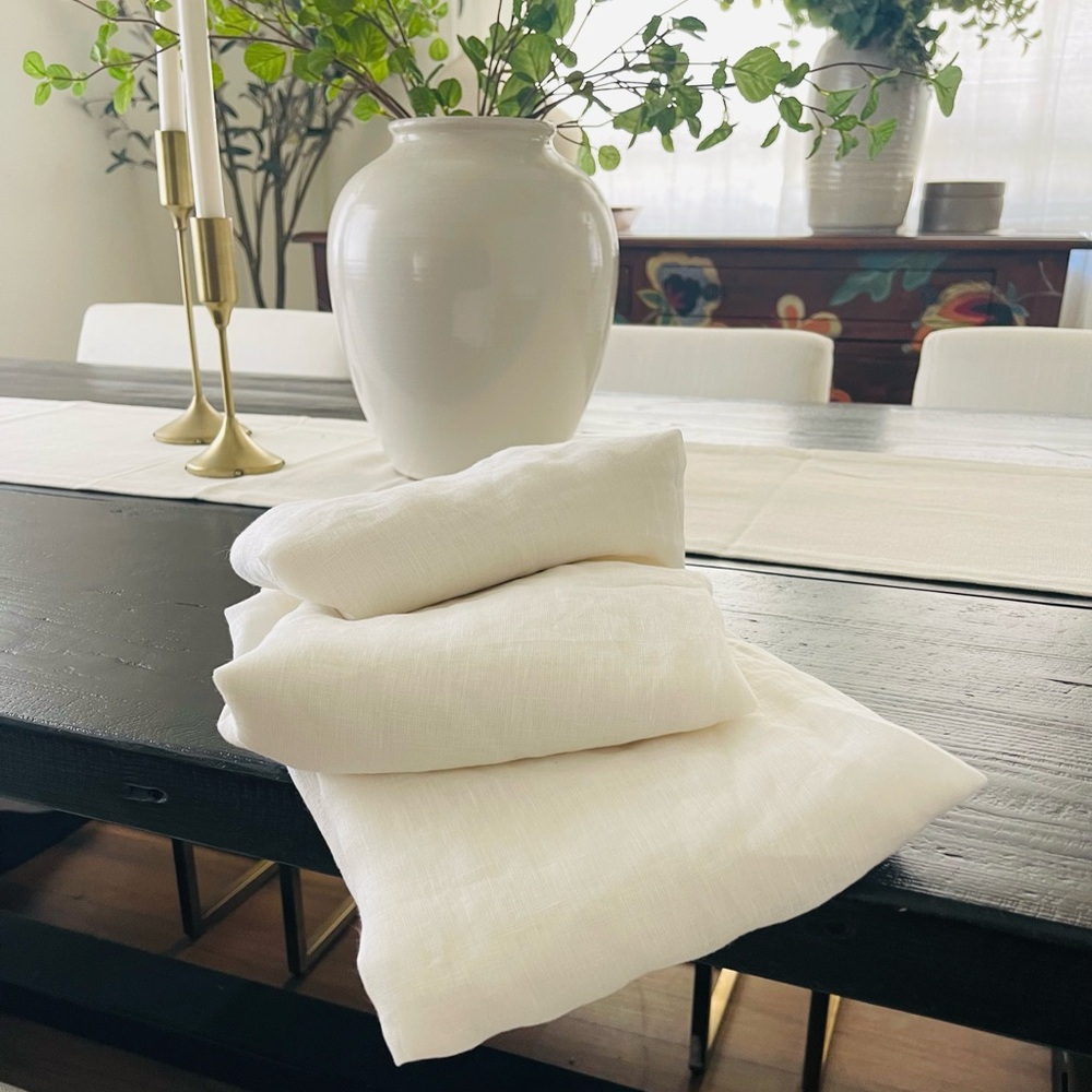 Threshold %100 linen window panel 95”